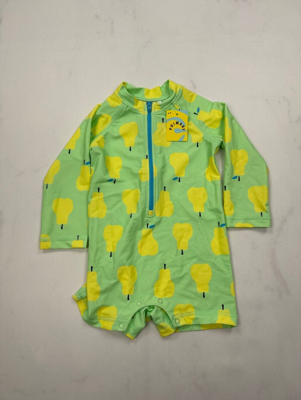 Primary Baby One-Piece Rash Guard Green 2010s Printed - Girls 6-12M